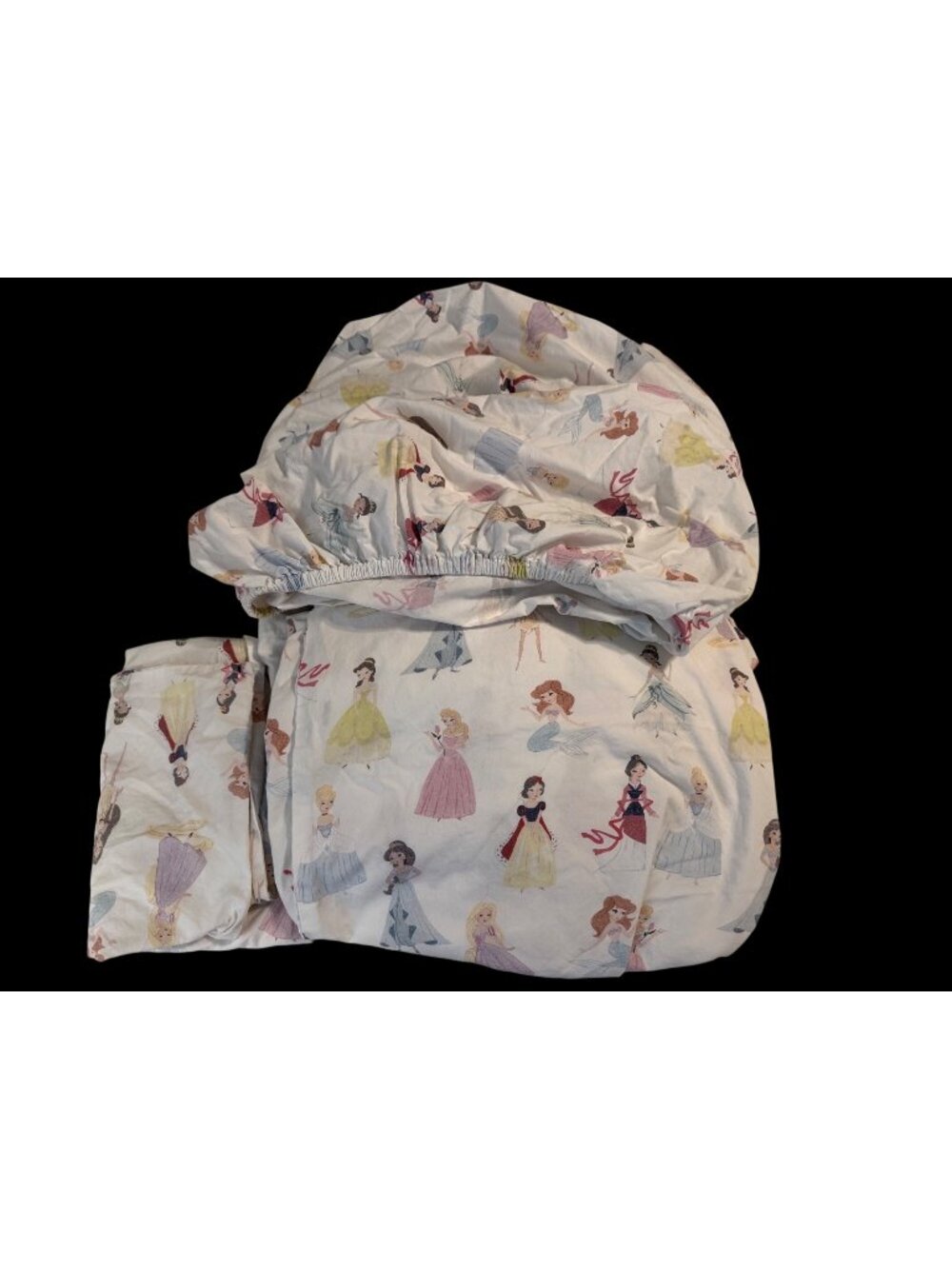 Pottery Barn Kids Disney Enchanted Princess Twin Sheet Set organic cotton read